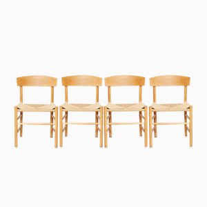 Chaises Shaker J 39 par Børge Mogensen pour FDB Møbler, 1947, Set de 4