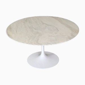 Mesa de comedor Tulip vintage redonda de mármol de Eero Saarinen para Knoll, 1969