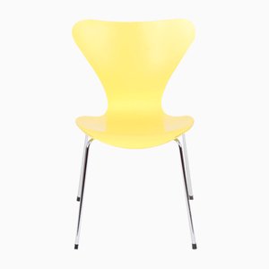 3107 Yellow Chairs by Arne Jacobsen for Fritz Hansen, 1995, Set of 6