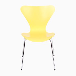 Sedie nr. 3107 gialle di Arne Jacobsen per Fritz Hansen, 1995, set di 6