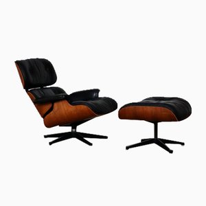 Lounge Chair with Ottoman by Charles and Ray Eames for Herman Miller, 1969, Set of 2