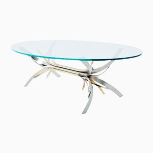 Steel and Brass Dining Table by Maria Pergay, 1970