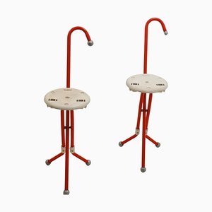 Set of Folding Stools by Yvan Loss for Sandrigarden, 1980