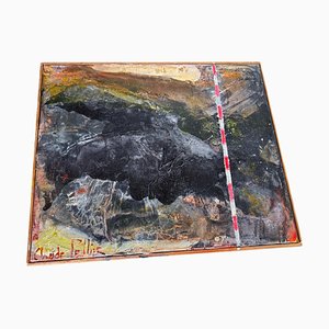 Claude Pellier, Composición abstracta, años 90, Pintura sobre lienzo