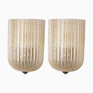 Fluted Murano Glass Wall Sconce by Barovier, Italy, 1960s