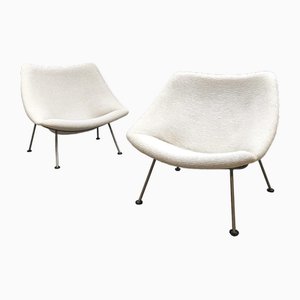 Vintage Oyster Lounge Chairs by Pierre Paulin for Artifort, 1960s, Set of 2