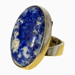 Midcentury Lapis Lazuli Ring by Cecilia Johansson, 1975