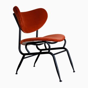 Chaise Middentury Orange