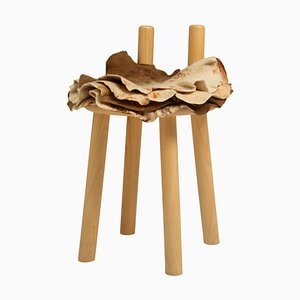 Gaudério Little Chair in Wool and Wood by Inês Schertel, 2020