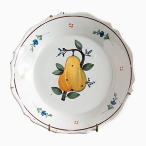 Late 18th Century Faience Pear Plate from Nevers