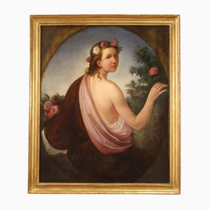 Italian Artist, Neoclassical Scene, 1820, Oil on Canvas, Framed