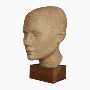 Olle Adrin, Head Sculpture, 1960s, Terracotta