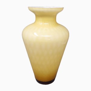 Beige Vase aus Muranoglas, Italien, 1960er