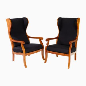 Stuhl im Biedermeier Stil aus Kirschbaum