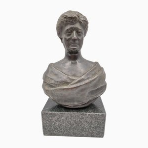 Carmine Genua, Bust Sculpture, 1800s, Bronze