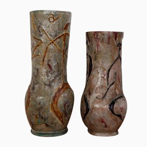 Vases en Céramique par Carlo Zauli, Italie, 1950s, Set de 2