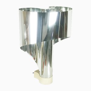 Chrome Plated and Painted Metal Spinnaker Table Lamp by C. Corsini, G. Wiskemann for Stilnovo, 1968