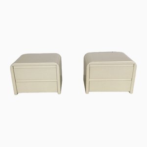 Small Nightstands in Off White, 1970, Set of 2