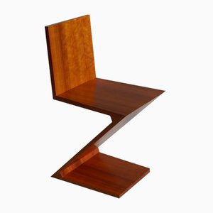 Zig Zag Chair by Gerrit Rietveld for Cassina, 1980s
