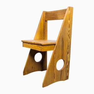 Pine Sculptural Chair by Gilbert Marklund for Furusnickarn AB, Sweden, 1970s