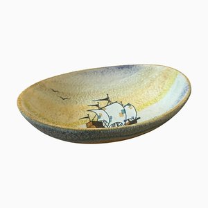 Vintage Italian Ceramic Bowl by Ivos Pacetti for La Fiamma Albisola, 1930