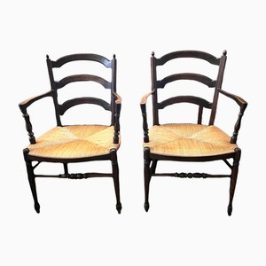 19th Century Beech Chairs, Set of 2