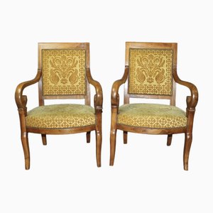 Set of Restoration Walnut Armchairs