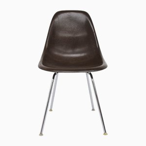 DSX Beistellstuhl aus Braunem Schokoladenglas von Charles & Ray Eames für Herman Miller, USA, 1954