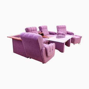 Mobilier de Salon, Ancienne Tchécoslovaquie, 1980s, Set de 4