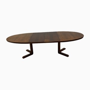 Rosewood Oval Dining Table with to Extension Plates from Skovby