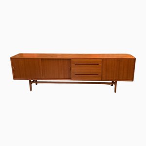 Danish Teak Wood Long Mid Century Buffet Sideboard '60s Fully Restored