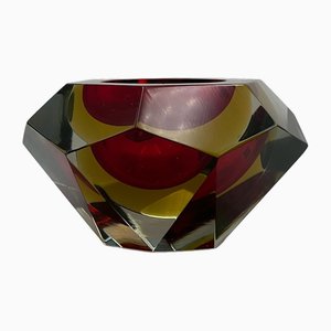 Jarrón vintage de cristal de Murano Sommerso hecho a mano de Emmegi, años 70