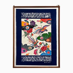 Bingata Okinawan Textil, Ryukyu, Japan, 1960er