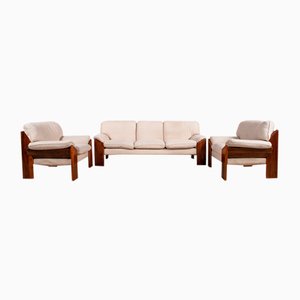 Sapphian Sofa and Armchairs by Mario Marenco for Mobilgirgi, 1970s, Set of 3