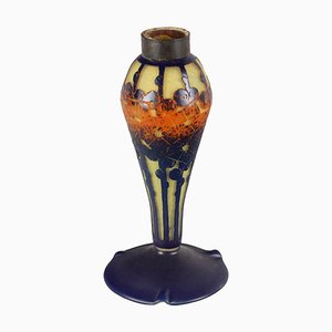 Art Nouveau Glass Lamp Base from Le Verre Francais