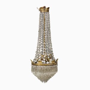 Antique Cut Crystal Chandelier, 1900