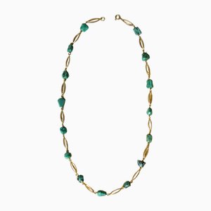 Mid-Century Swedish Gold and Turquoise Collier, 1965