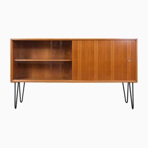 Vintage Sideboard with Sliding Doors and Hairpin Legs