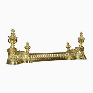 19th Century Adjustable French Gilt-Brass Fender