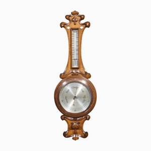 Vintage Barometer aus Eiche, 1890er