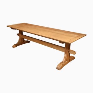 Large Oak Plank Top Refectory Table, 1890s
