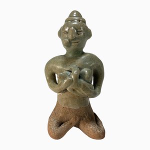 Tucked Sawankhalok Viative Figure in Terracotta