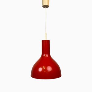 Space Age Pendant Light in Bright Red