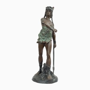 Artista, Vercingetorige, Francia, inizio XX secolo, scultura in bronzo patinato