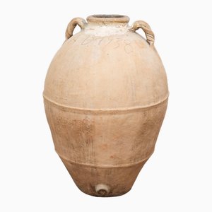 Terracotta Amphora Vase with Torchion Handles, 20th Century