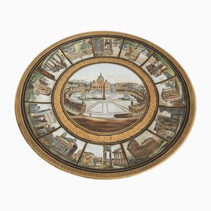 Ceramic Dish Depicting Views of Rome, 1950s