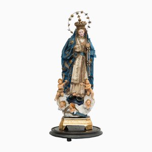 Neapolitanischer Künstler, Skulptur der Unbefleckten Madonna, 19. Jh., Terrakotta