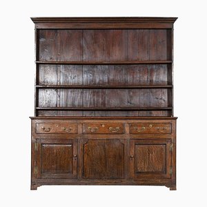 Large 18th Century English Oak Dresser, 1750s