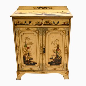 Antique Lacquered Chinoiserie Side Cabinet, 1920s