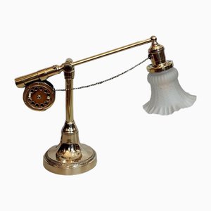 Lampada da tavolo originale in ottone, anni '20
